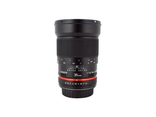 Rokinon 35mm f/1.4 Wide Angle Lens w/ Automatic Chip for Nikon DSLR Cameras - RK35MAFN