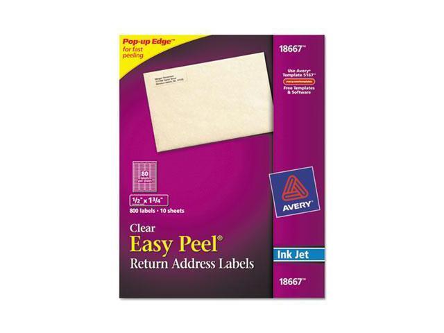 Avery Clear Easy Peel Mailing Labels