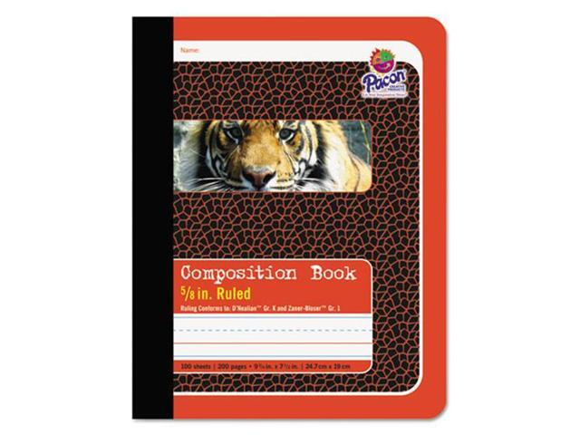 Pacon 2427 Composition Book 100 Sheet - Ruled - 9.75' x 7.50' - 1 Each - White Paper