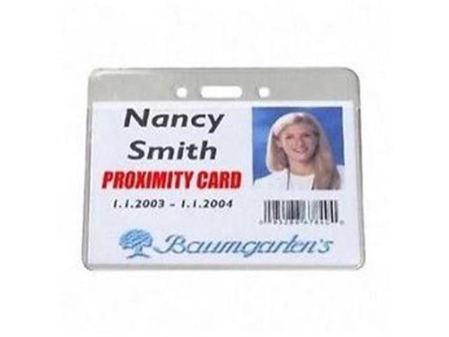 Baumgartens Proximity Badge Holder Horizontal 3-1/2'x2-3/8' 50/PK Clear 47810