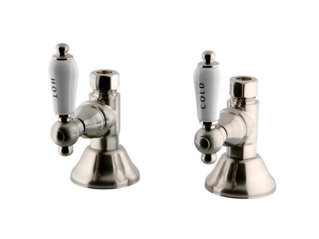 Kingston Brass CCK44158PL Straight Stop Shut Off Valve, Satin Nickel