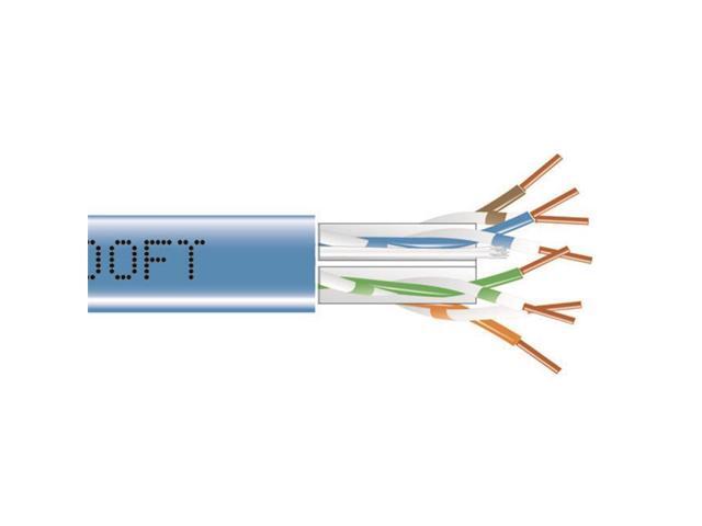 Black Box EYN871B-PB-1000 CAT6 550-MHz Solid Bulk Cable - Unshielded, Plenum, Blue, 1000 ft. Pull Box