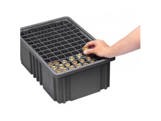 QUANTUM STORAGE SYSTEMS DL92080CO Plastic Divider, Black, 15 1/4 in L, 7 1/4 in