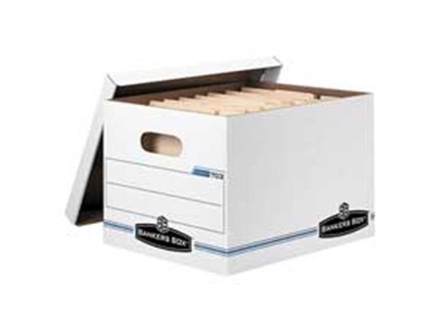 Fellowes Mfg. Co. FEL00703 Stor-File Boxes- W-Lid- Ltr-Lgl- 12in.x15in.x10in.- 12-CT- White