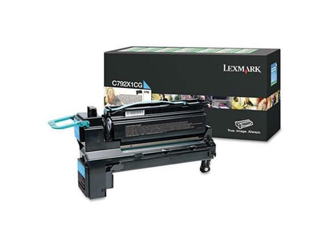 Lexmark C792X4CG Extra High Yield Return Program Toner Cartridge - Cyan