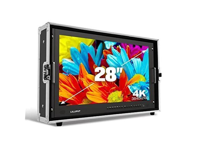 LILLIPUT BM280-4K 28' 4K 3840×2160 Ultra-HD resolution, 1000:1 Contrast Ratio, 25ms Response Time with Carry-on Metal case 3G-SDI, HDMI, VGA, AV...