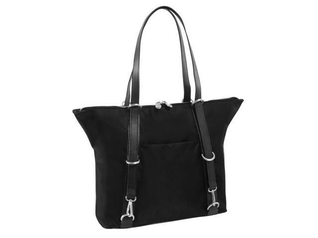 McKlein USA 18485 Dylan 3-In-1 Nylon Convertible Backpack Tote, Black