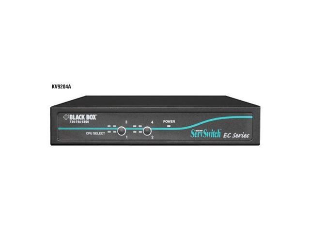 Black Box KV9204A Black Box ServSwitch KV9204A KVM Switch - 4 x 1 - 4 x HD-15 Keyboard/Mouse/Video - 1U