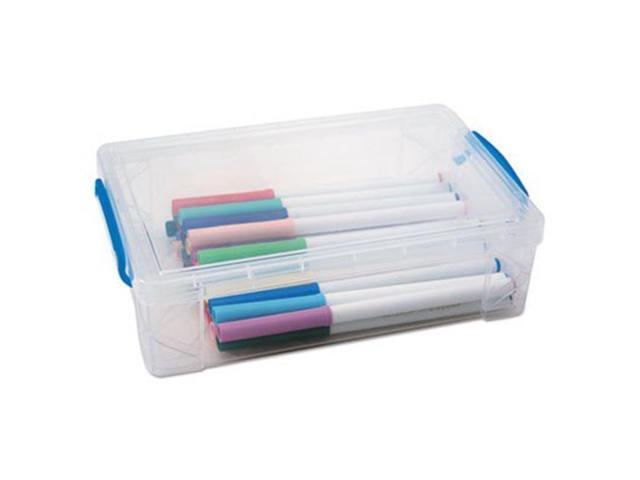 Advantus 37539 Super Stacker Large Pencil Box, 9 X 5 1/2 X 2 5/8, Clear