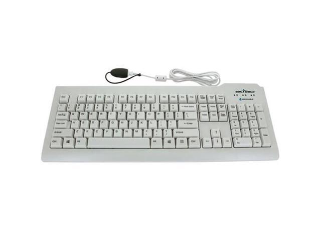 Seal Shield SSWKSV207GL Silver Seal Glow Waterproof True Type Keyboard - Backlit, Long Cable With Seal C