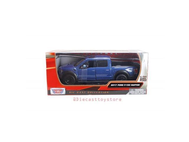 2017 Ford F-150 Raptor Pickup Truck Blue with Black Wheels 1/27 Diecast Model Car by Motormax