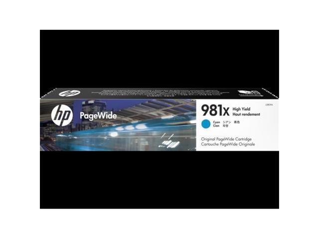 HP 981X High Yield Cyan Original PageWide Cartridge, ~10,000 pages, L0R09A