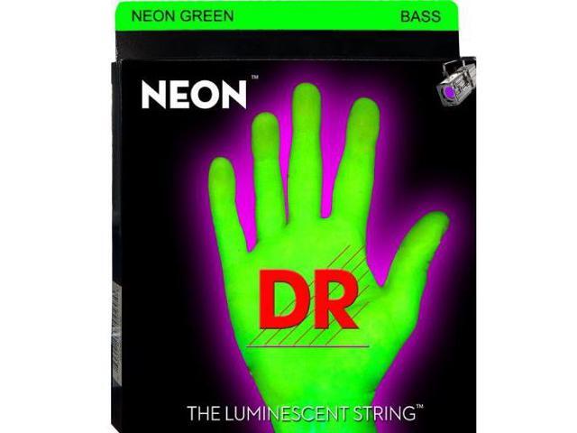 DR Neon HiDef - Medium Green - 5-String Super Bass Guitar Strings