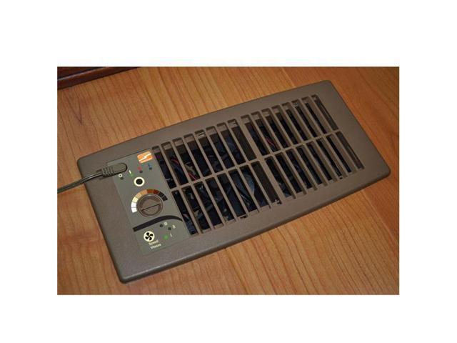 Flush Mount Heating and Air Conditioning Booster Fan, Brown