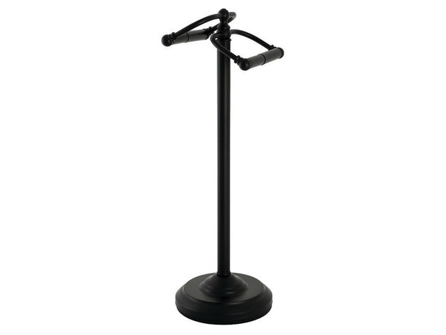 Kingston Brass CC2200 Vintage Freestanding Double Roll Toilet Paper Holder, Matte Black