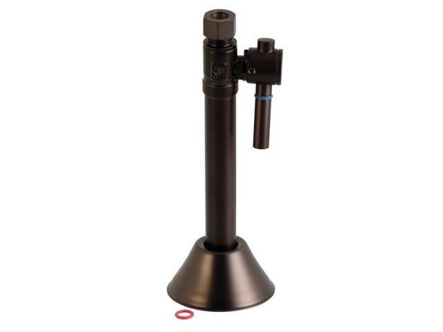 Kingston Brass CC83255DL Vintage 1/2' Sweat x 3/8' O. D. Comp Straight Shut-off Valve with 5' Extension, Oil Rubbed Bronze