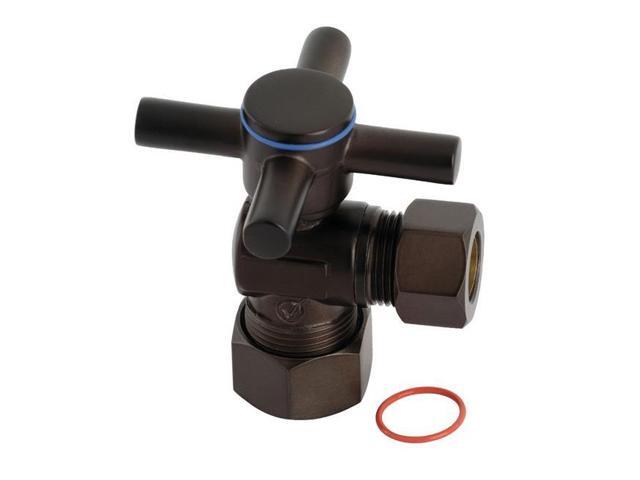 Kingston Brass CC54405DX Concord 5/8' x 1/2' O. D. Comp, Quarter Turn Angle Stop Valve, Oil Rubbed Bronze