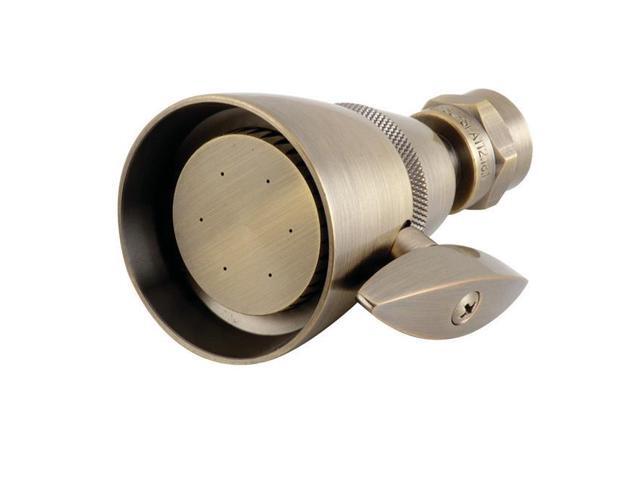 Kingston Brass K132A3 2-1/4' O. D. Adjustable Shower Head, Antique Brass