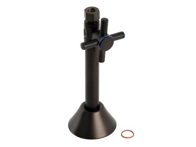 Kingston Brass CC83255DX Concord 1/2' Sweat x 3/8' O. D. Comp Straight Shut Off Valve with 5' Extension, Oil Rubbed Bronze