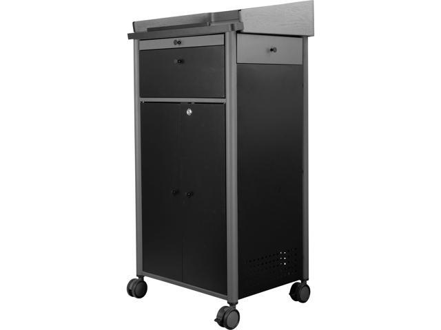 National Public Seating Oklahoma Sound Greystone Lectern, Charcoal