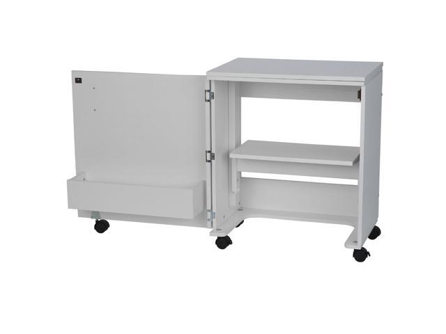 Arrow 101 Judy Sewing and Craft Table with Storage and Adjustable 3-Position Lift, White