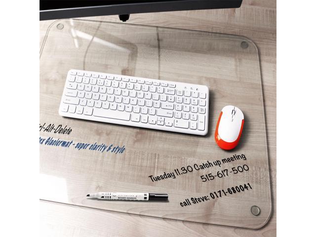 Desktex Glaciermat Glass Desk Pad - 36' Width x 20' Depth - Clear FLRFCDE2036G