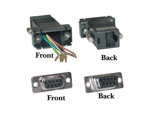 Cable Wholesale DB9 Female / RJ45 Modular Adapter - Black