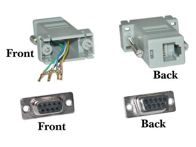 Cable Wholesale DB9 Female / RJ12 Modular Adapter - Gray