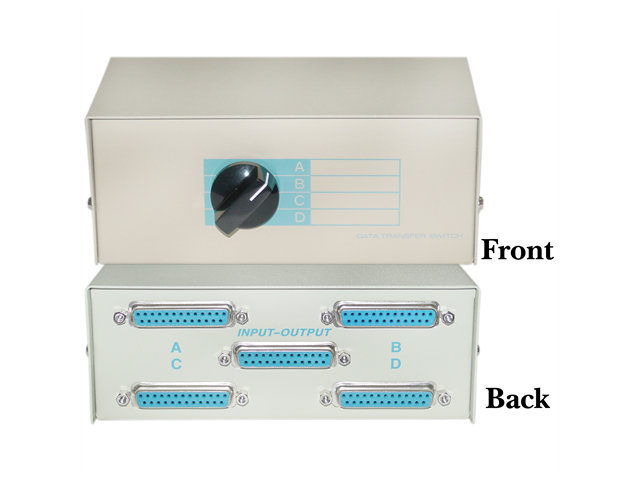 Offex ABCD 4 Way Switch Box, DB25 Female