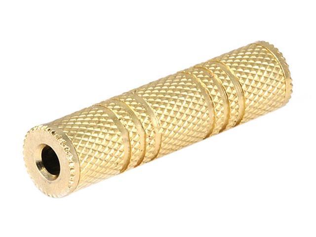 Monoprice Metal 3.5mm Stereo Jack to 3.5mm Stereo Jack Adaptor - Gold Plated