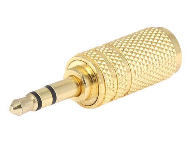 Monoprice Metal 3.5mm Stereo Plug to 3.5mm Stereo Jack Adaptor - Gold Plated