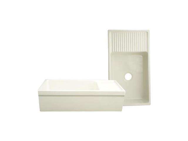 Photos - Kitchen Sink Sink w/ Integral Drain Board & Decorative 2 1/2'Lip On Both Sides WHQD540