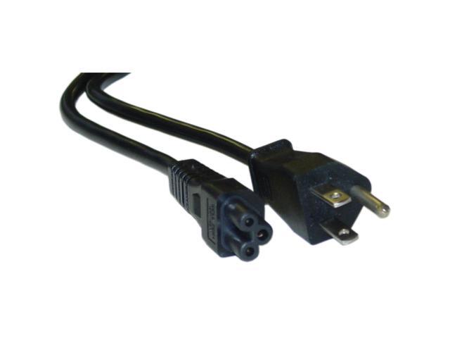Notebook/Laptop Power Cord, NEMA 5-15P to C5, 3 Pin, 1 foot