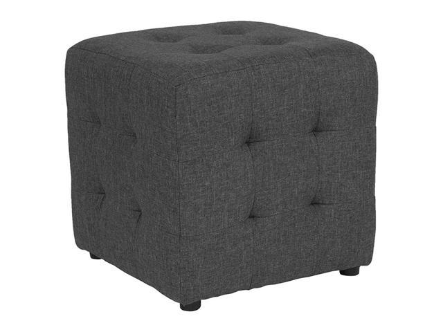 Photos - Sofa Flash Furniture Avendale Tufted Upholstered Ottoman Pouf in Dark Gray Fabric 889142228806 