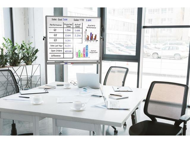 Luxor 48' x 36' Mobile Magnetic Double-Sided Ghost Grid Whiteboard