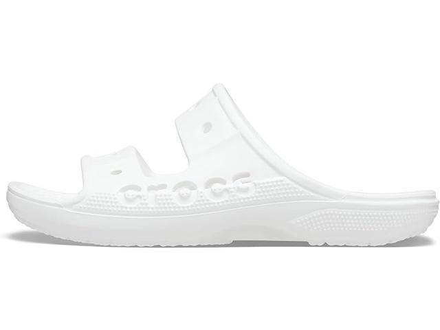 Crocs Unisex Baya Two-Strap Slide Sandals - White