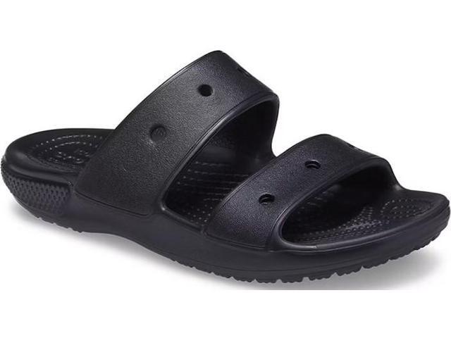 Crocs Unisex Classic Two-Strap Slide Sandals - Black