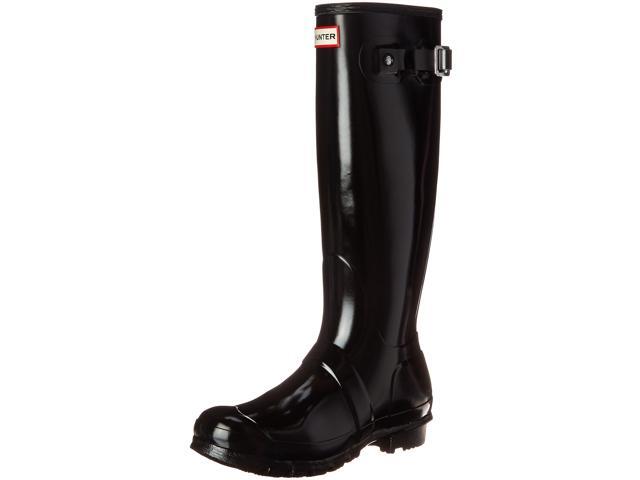 Hunter Womens Original Tall Gloss Rain Boots - Black Hunter Womens Original Tall Gloss Rain Boots - Black