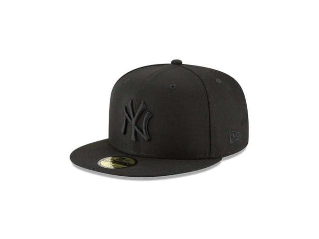 New Era 59Fifty Hat MLB Basic New York Yankees Black/Black Fitted Baseball Cap (7 1/2)