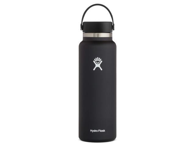 Hydro Flask 40oz Wide Mouth with Leak Proof Flex Cap Water Bottle, Black