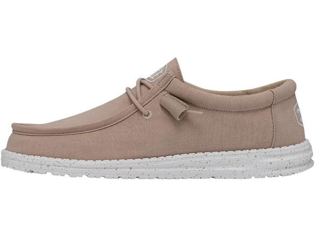 Hey Dude Mens Wally Slub Canvas Loafer - Tan