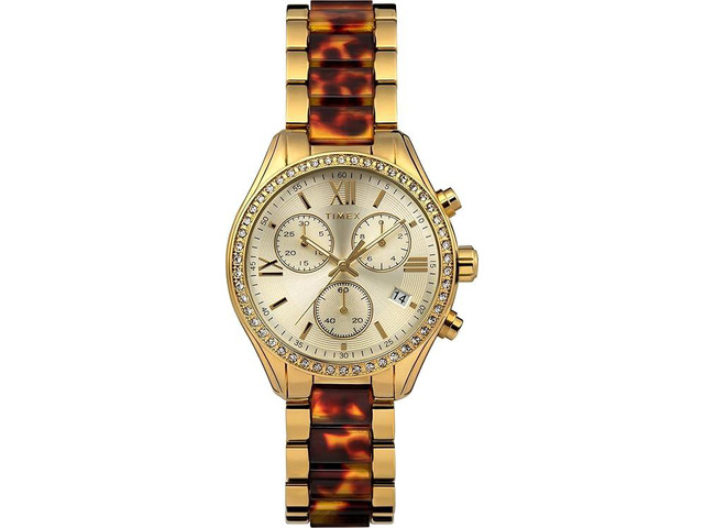 Timex Classic Chronograph Quartz Gold Dial Ladies Watch