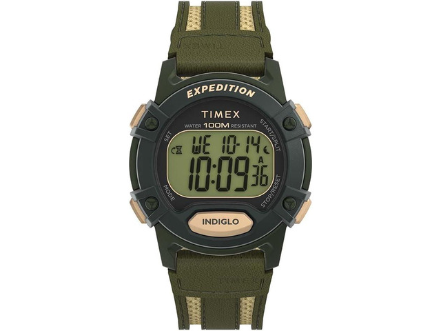 Timex Expedition CAT 5 Digital Green Mens Watch
