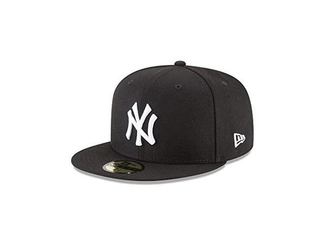 New Era 59Fifty Hat MLB Basic New York Yankees Black/White Fitted Baseball Cap -7