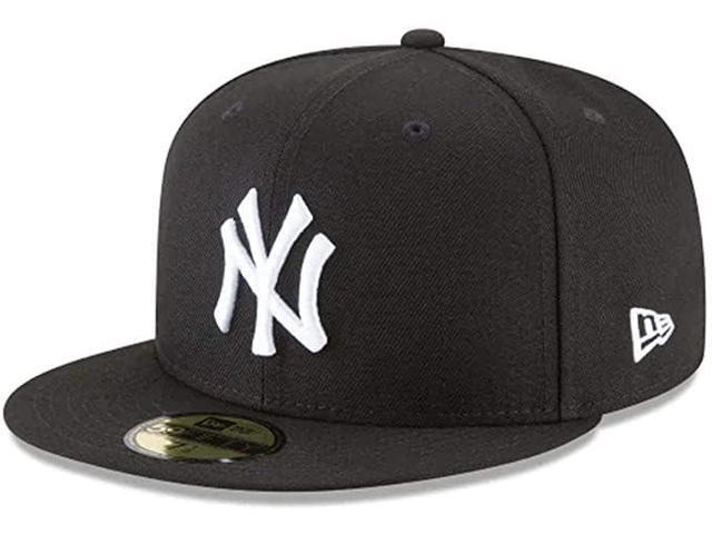 New Era 59Fifty Hat MLB Basic New York Yankees Black/White Fitted Baseball Cap -7
