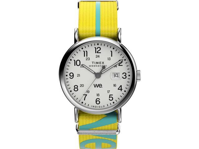 Timex Weekender 40mm Yellow Nylon Strap Unisex Watch