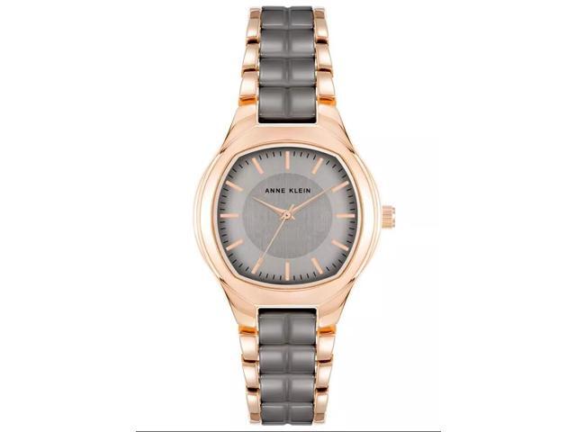 Anne Klein Rose Gold-Tone Alloy with Taupe Ceramic Ladies Watch