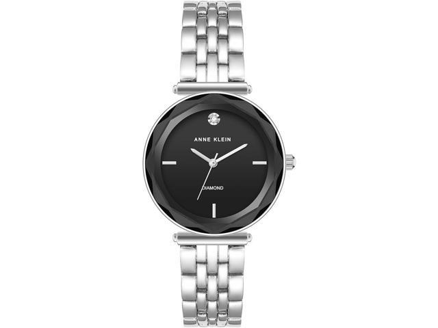 Anne Klein Silver-Tone Diamond Ladies Watch