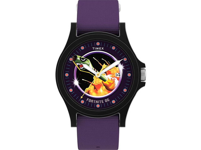 Timex X Fortnite Acadia Quartz Purple Dial Mens Watch
