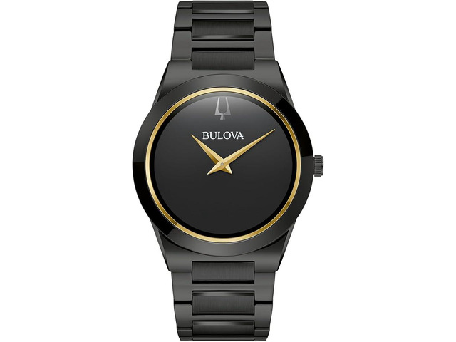 Bulova Millennia Modern Black Ion-Plated Stainless Steel Mens Watch